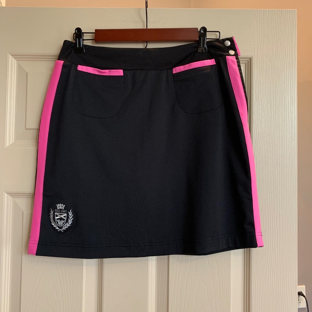 Daily Sports Black/Pink 18 inchGolf Skort sz 6